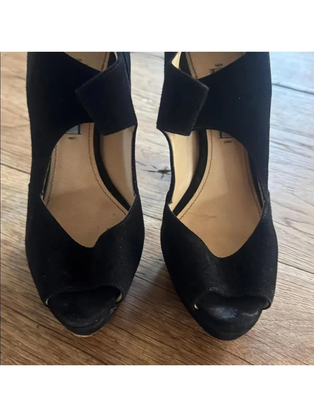 Prada high heels black suede size 35 1/2
